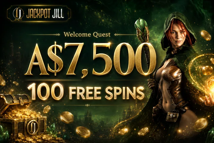 Jackpot Jill A$7,500 welcome stack card